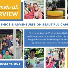 Summer at Riverview offers programs for three different age groups: Middle School, ages 11-15; High School, ages 14-19; and the Transition Program, GROW (Getting Ready for the Outside World) which serves ages 17-21.⁠
⁠
Whether opting for summer only or an introduction to the school year, the Middle and High School Summer Program is designed to maintain academics, build independent living skills, executive function skills, and provide social opportunities with peers. ⁠
⁠
During the summer, the Transition Program (GROW) is designed to teach vocational, independent living, and social skills while reinforcing academics. GROW students must be enrolled for the following school year in order to participate in the Summer Program.⁠
⁠
For more information and to see if your child fits the Riverview student profile visit bxmugq.com/admissions or contact the admissions office at admissions@bxmugq.com or by calling 508-888-0489 x206
